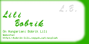 lili bobrik business card